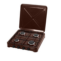 Ravanson K-04BR Plită de camping cu gaz, 4 arzătoare, maro (K-04BR)