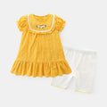 Baby Summer Outfit for Toddlers Five-Piece Pants Two-Piece Set, Lightweight Dress Set