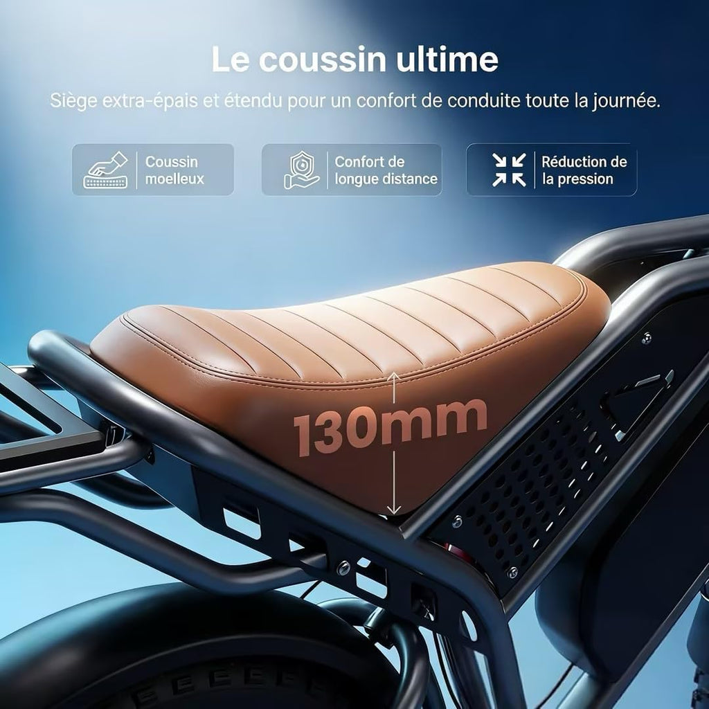 DEEPOWER QS7 Electric Bike, Removable Battery 48V 60Ah/35Ah/20Ah, Autonomy 110-250KM, Motor 120Nm, Fat Tyre 20'' X 4.0, 7 Speed, Full Hydraulic Suspension