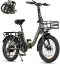 ENGWE E Bike 20 Inch Folding Electric Bike with 3.0 Inch Lithium Battery 15.6Ah Long Range Up to 140km, 7 Speed Off Road for Men, Mountain Bike, Beach and Snow