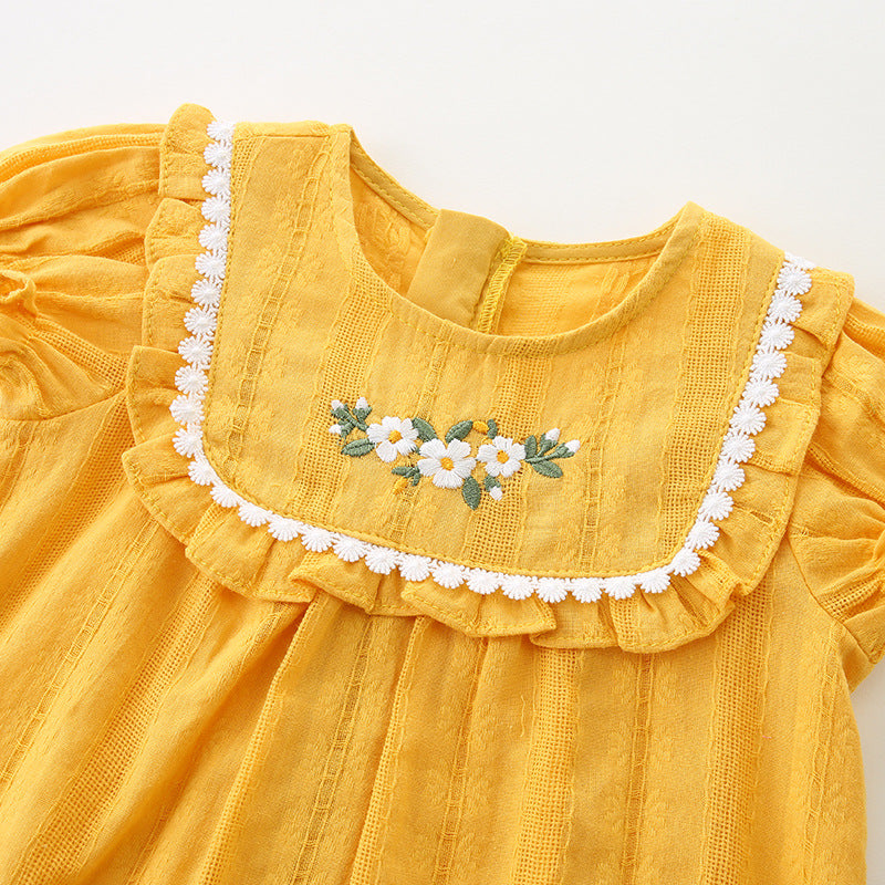 Baby Summer Outfit for Toddlers Five-Piece Pants Two-Piece Set, Lightweight Dress Set