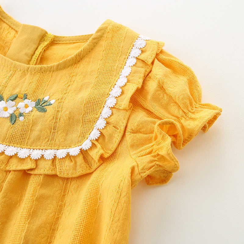 Baby Summer Outfit for Toddlers Five-Piece Pants Two-Piece Set, Lightweight Dress Set