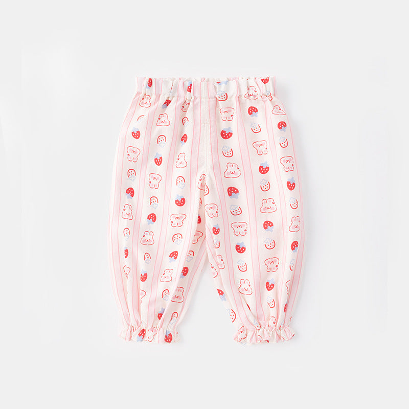 Cute Outerwear Pants for Babies, New Sleep Pants for Girls, Lightweight Mosquito-Proof Summer Pants